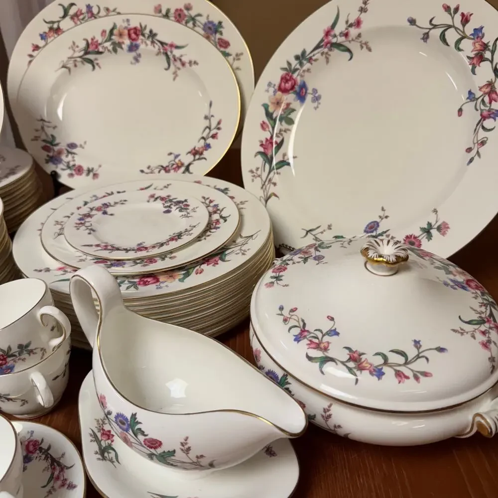 Vintage Platter by Wedgwood in Devon Sprays Bone China 13.5